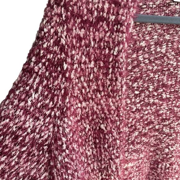 Lane Bryant Cardigan Women's Size 18 20 Open Front Pink White Sweater Fluffy - Picture 2 of 13